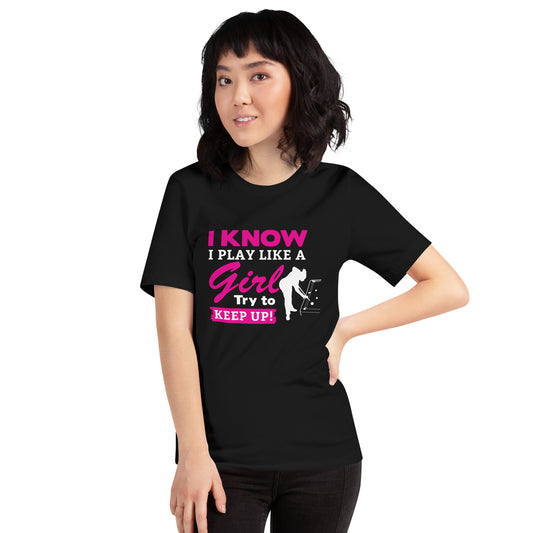 PLAY LIKE A GIRL Unisex t-shirt