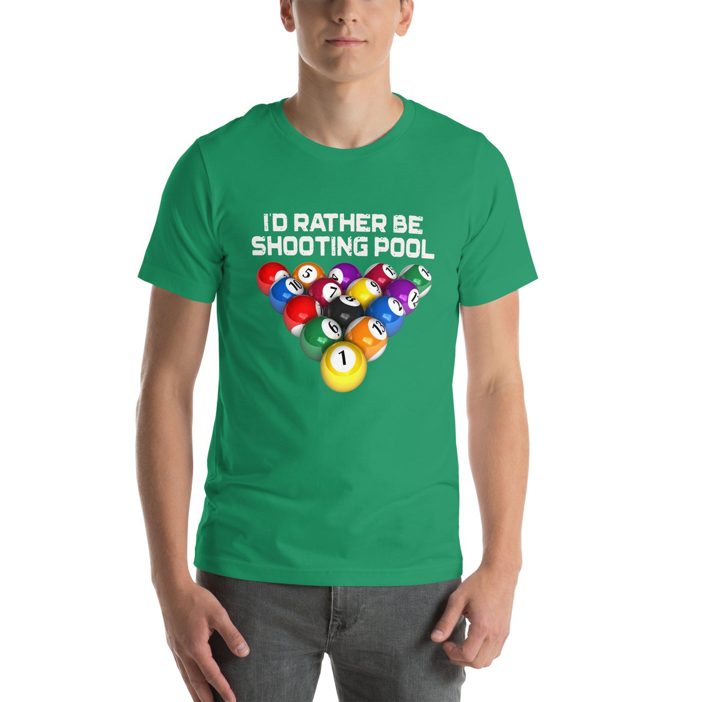 I'D RATHER BE SHOOTING POOL Unisex t-shirt