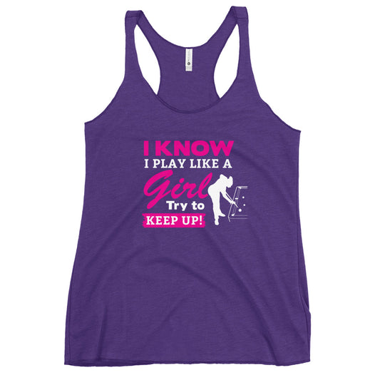 PLAY LIKE A GIRL Women's Racerback Tank